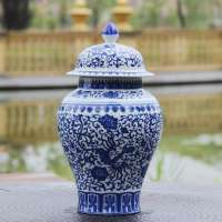 Jingdezhen ceramic blue and white 2.5l seal winebottle