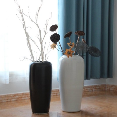 2017 home decor made in china black white color decorative vases