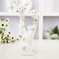 lovers cat shape twain ceramic craft for wedding decor