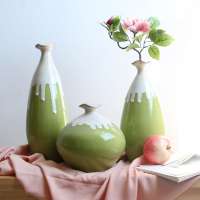 hot sales wholesale green glazed ceramic porcelain flower vase