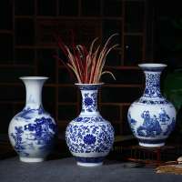 High Quality centerpiece Ceramic Decorative blue and white porcelain vase tall