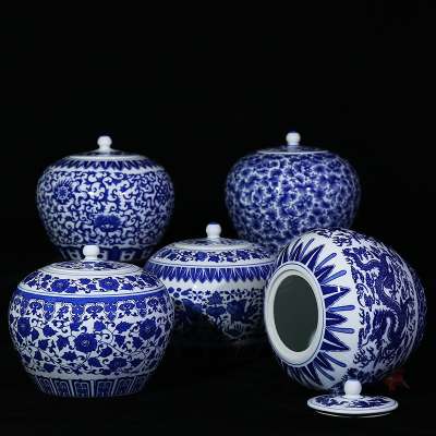 Hot Sell Chinese Ceramic Blue and White Ginger Jar