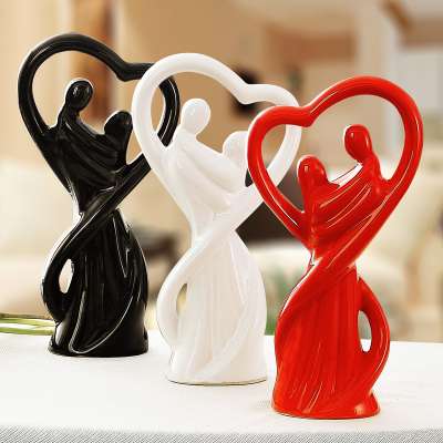 lovely design modern couple ceramic gifts decoration