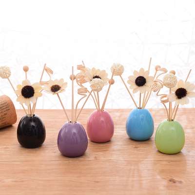 Goose egg shape fireless air freshening ceramic home decor craft